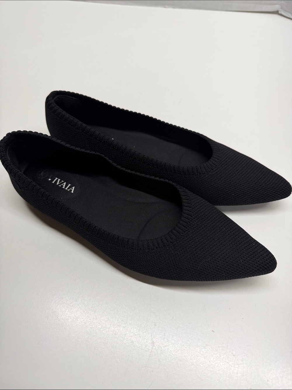 Vivaia Aria Pointed Toe Ballet Flats Shoes Slip On Washable Flat Black Size 6